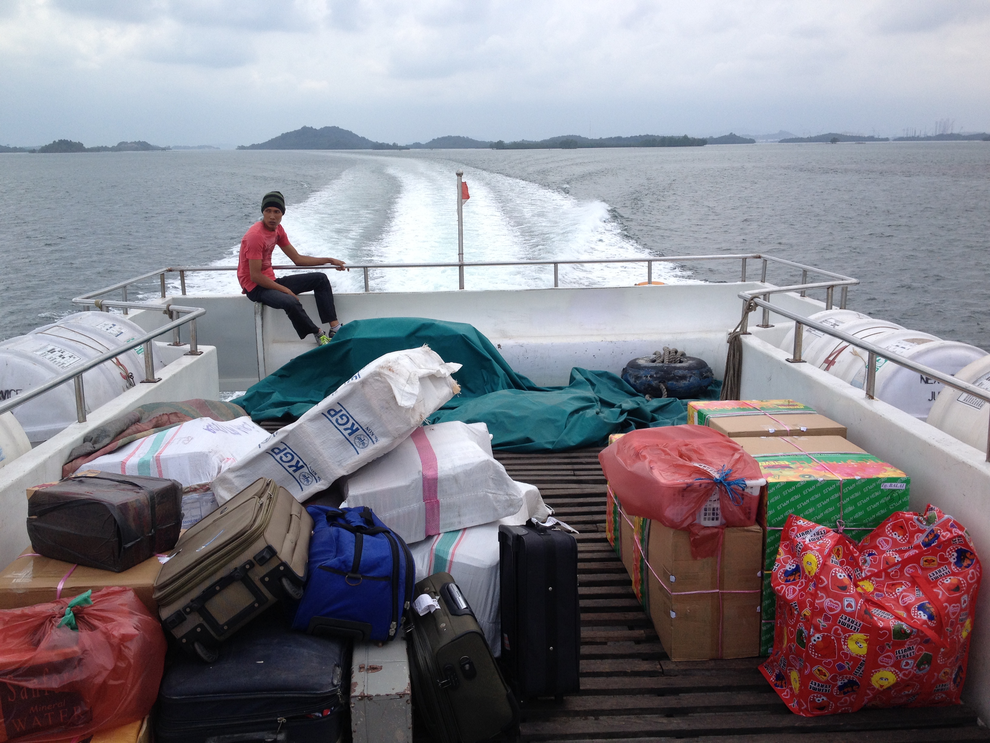 Hour-long ferry ride from Batam to Tanjung Balai Karimun, Indonesia (2014)